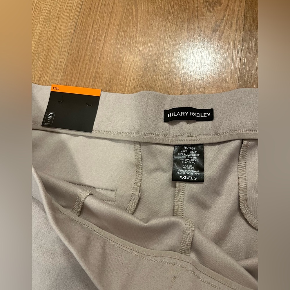 Hilary Radley Women’s Pull-On Pants - Beige, XXL, 26” Inseam - Picture 5 of 7